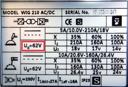 Angabe-Leerlaufspannung